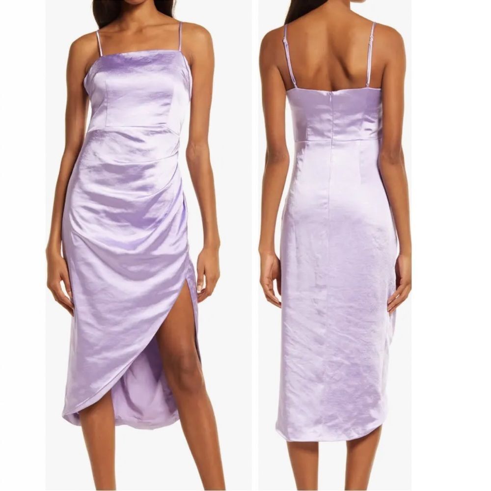 NWT RARE ELLIATT Casey Ruched Asymmetric Hem Dress Size XS